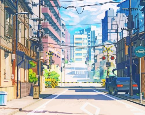 Anime Streets paint by number