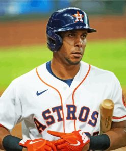 Astros Michael Brantley Baseball Player paint by number