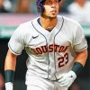 Astros Michael Brantley Baseballer paint by number