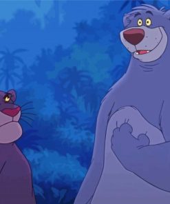 Bagheera And Baloo Disney Characters Paint by number