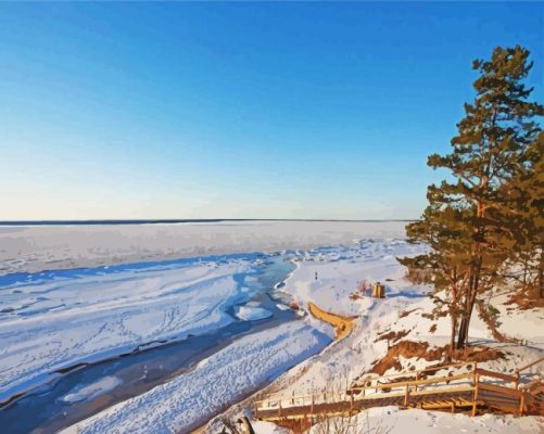 Baltic Sea In Winter Paint By Numbers