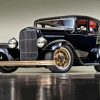 Black Antique 32 Ford Car paint by number