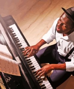 Black Man At Piano Paint by number