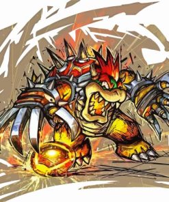 Bowser Mario Character Art paint by number