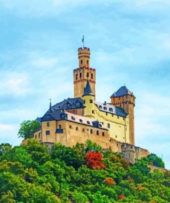 Braubach Germany Marksburg Castle paint by number