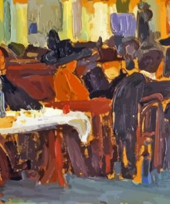 Cafe In Paris By Amadeo De Souza Cardoso paint by number