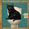 Cat On A Toilet paint by number