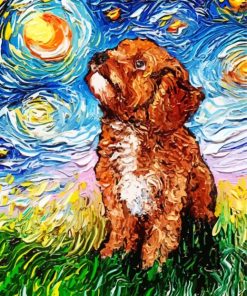 Cavapoo Dog paint by number