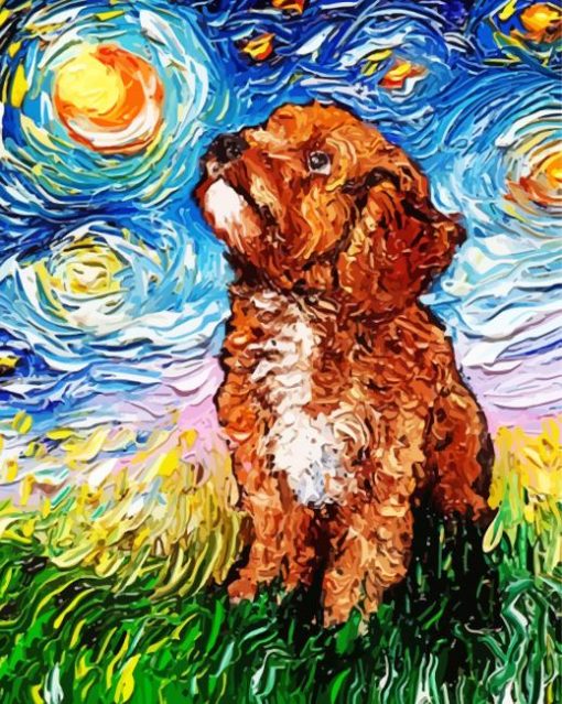 Cavapoo Dog paint by number