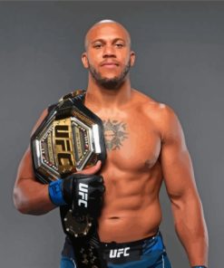 Ciryl Gane With UFC Belt paint by number