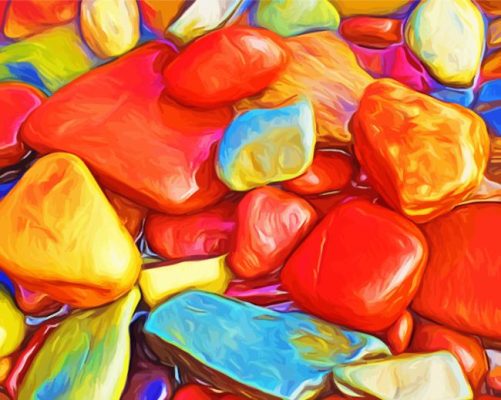 Colorful Stones paint by number