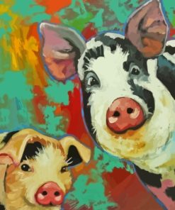 Cow And Pig Paint by number