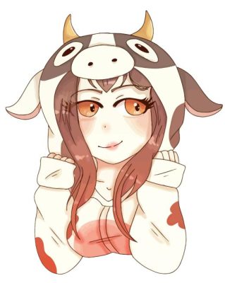 Cute Anime Cow Girl paint by number