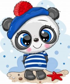 Cute Anime Panda paint by number