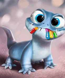 Disney Lizard Bruni Frozen paint by number