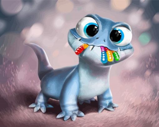 Disney Lizard Bruni Frozen paint by number