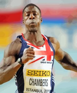 Dwain Chambers Champion paint by number