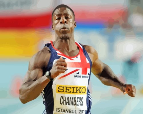 Dwain Chambers Champion paint by number