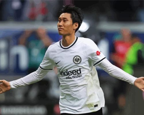 Eintracht Frankfurt Daichi Kamada Player By Painting With Number