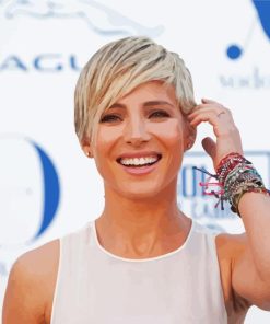 Elsa Pataky With Short Hair By Painting With Number