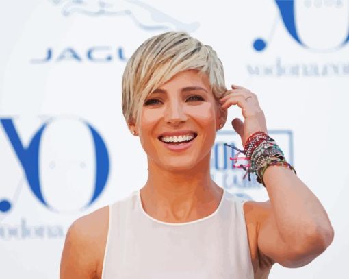 Elsa Pataky With Short Hair By Painting With Number