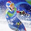 Female Alpine Skier paint by number