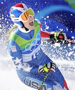 Female Alpine Skier paint by number