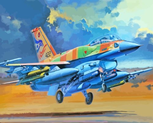 General Dynamics F16 Fighting Falcon Art paint by number