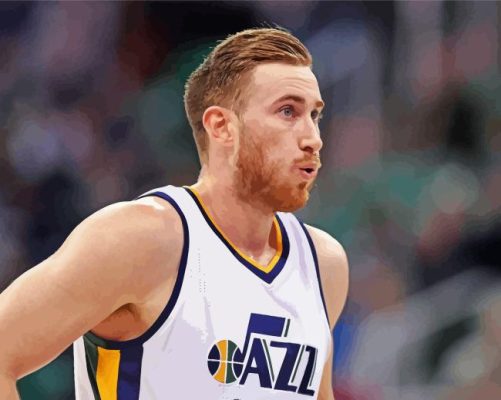 Gordon Hayward Jazz Team Player Paint By Numbers