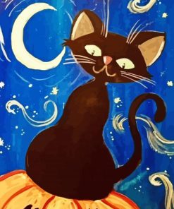 Halloween Cat paint by number