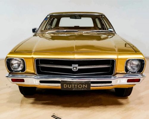 Holden HQ Kingswood Golden Car Front paint by number