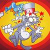 Itchy And Scratchy Animated TV Show Paint By Numbers