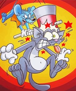 Itchy And Scratchy Animated TV Show Paint By Numbers