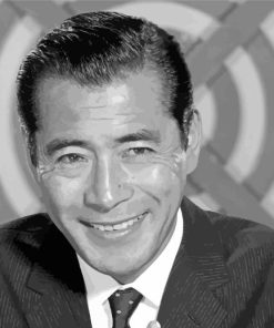 Black And White Japanese Actor Toshiro Mifune By Painting With Number