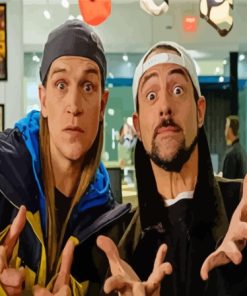 Jay And Silent Bob Reboot Movie paint by number