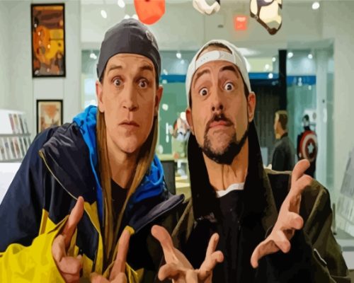 Jay And Silent Bob Reboot Movie paint by number