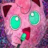 Jigglypuff Splatter Art Paint by number