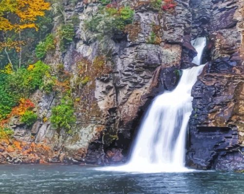 Linville Falls paint by number