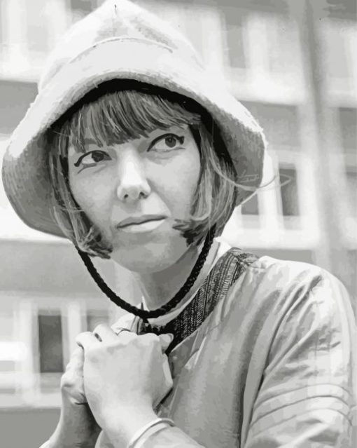 Mary Quant With Hat paint by number