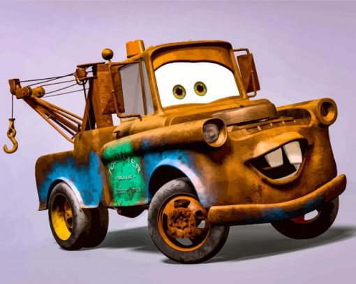 Mater Cars Character Paint by number