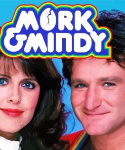 Mork And Mindy Poster paint by number