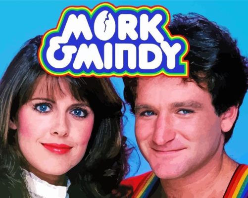 Mork And Mindy Poster paint by number