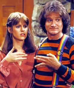 Mork And Mindy Characters paint by number