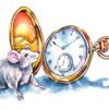 Mouse And Clock Art paint by number