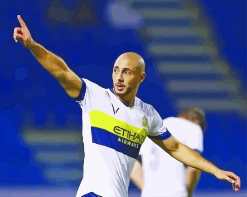 Nordin Amrabat Footballer Paint by number