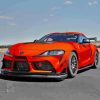 Orange Toyota Supra Mk4 paint by number