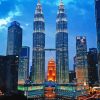 Petronas Twin Towers Malaysia paint by number