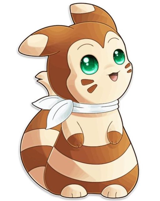 Pokemon Species Furret Paint By Numbers