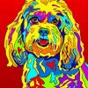 Rainbow Pop Art Cockapoo Paint by number