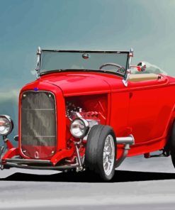 Red 32 Ford Classic Car paint by number